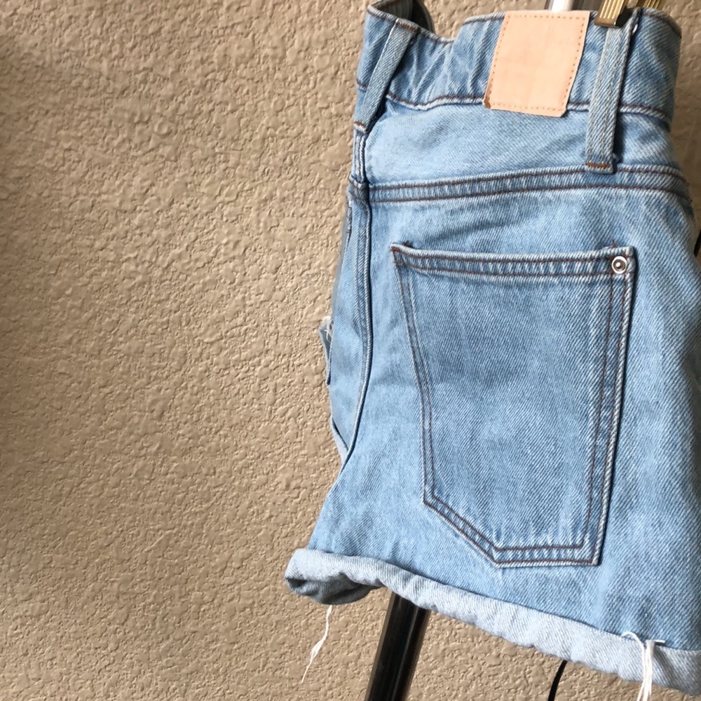 Zara Light Blue Jean Shorts - Picture 7 of 9